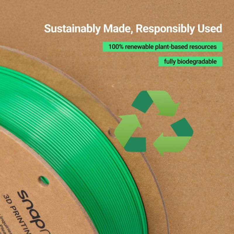 Filamento PLA Snapmaker 175 mm 1 kg (22 lb) Verde