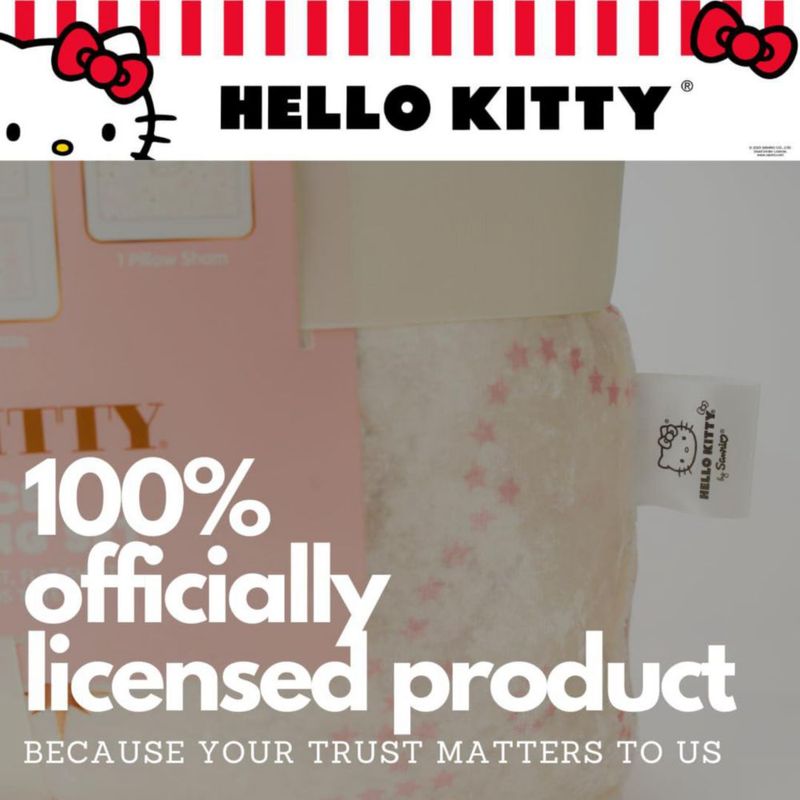 Juego de ropa de cama Franco Individual Hello Kitty de terciopelo 5 piezas