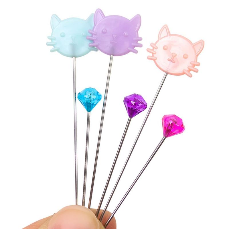 Almohadilla para Alfileres GadgetNova Kit de Costura de 80 Piezas con Diseño de Gato
