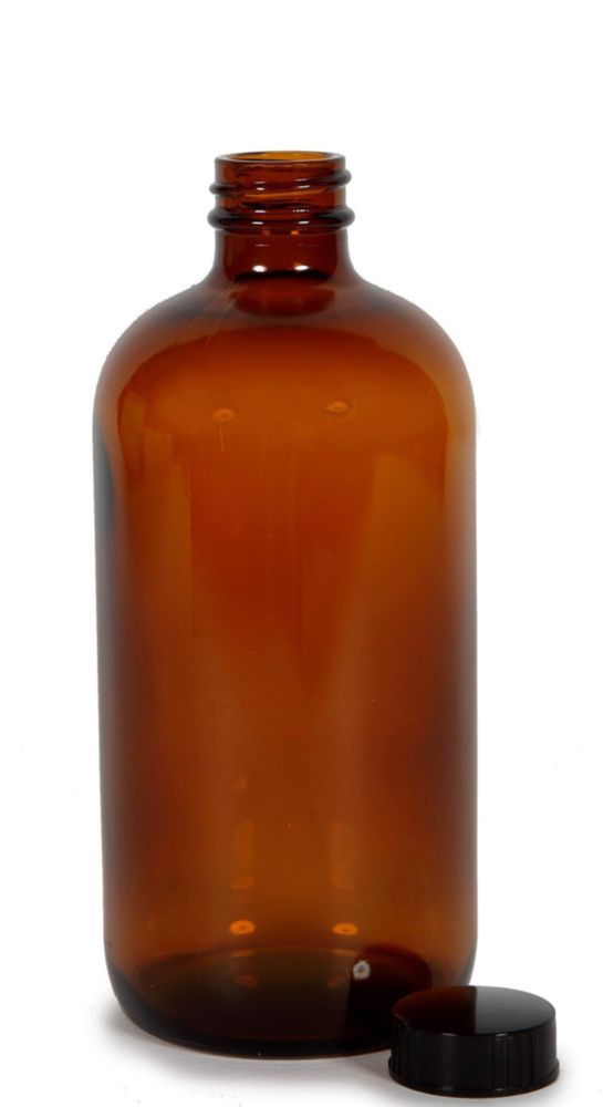 Botellas Vivaplex 473 ml Ámbar Pack de 12 con Tapas