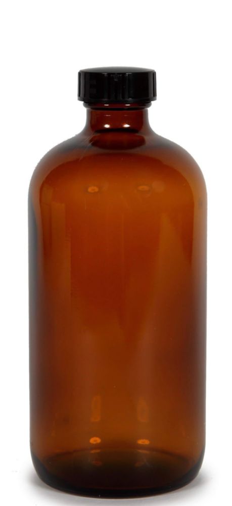 Botellas Vivaplex 473 ml Ámbar Pack de 12 con Tapas