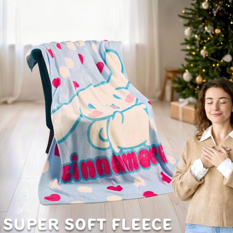 Manta Hello Kitty 150 cm Cinnamoroll de felpa