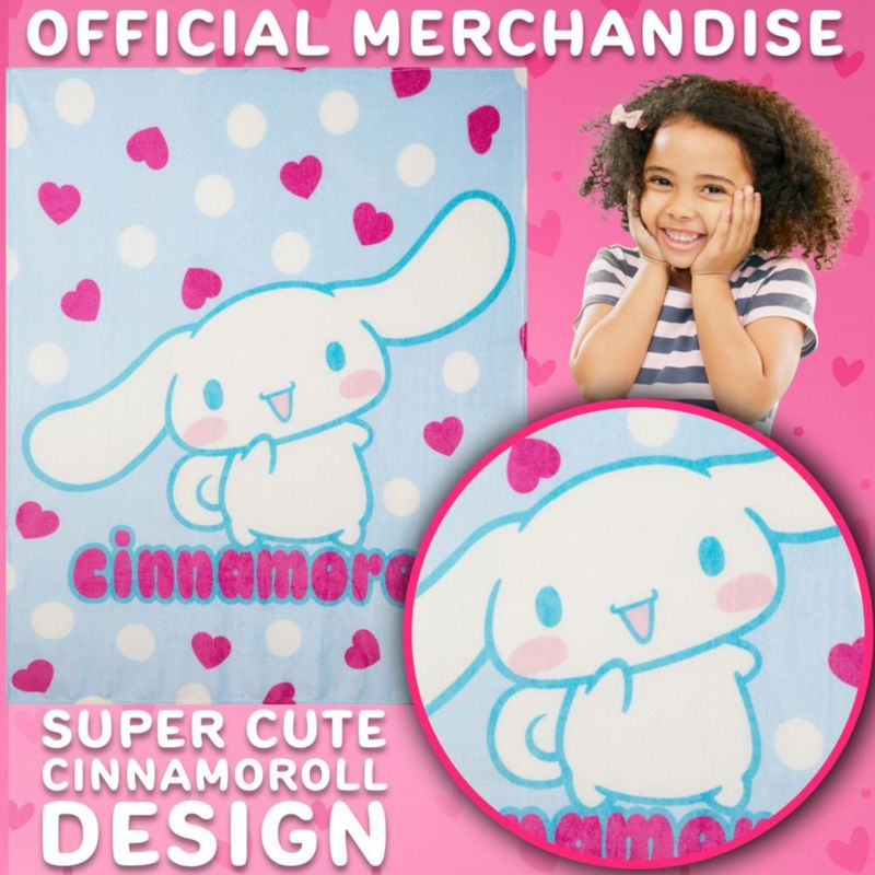 Manta Hello Kitty 150 cm Cinnamoroll de felpa