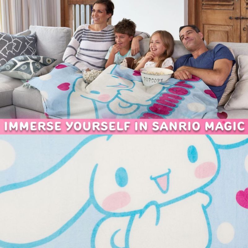 Manta Hello Kitty 150 cm Cinnamoroll de felpa