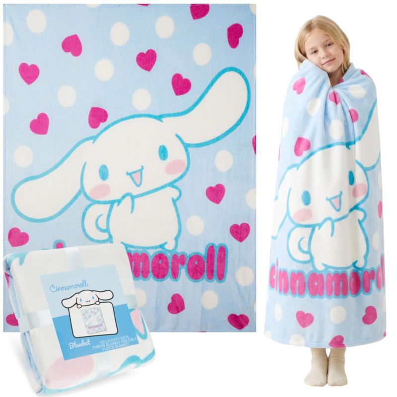 Manta Hello Kitty 150 cm Cinnamoroll de felpa