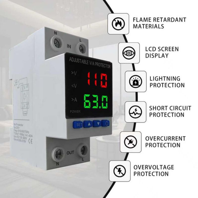 Disyuntor aeliussine 1‑63 A 110 V ajustable