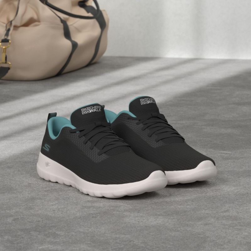 Zapatillas Skechers Go Walk Joy Upturn para mujer color negro/aguamarina 8.5 W
