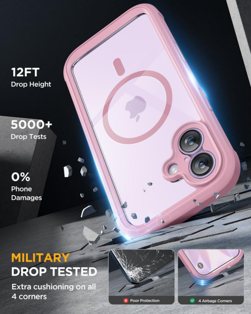 Funda Miracase MagSafe para iPhone 17 de 63" color púrpura