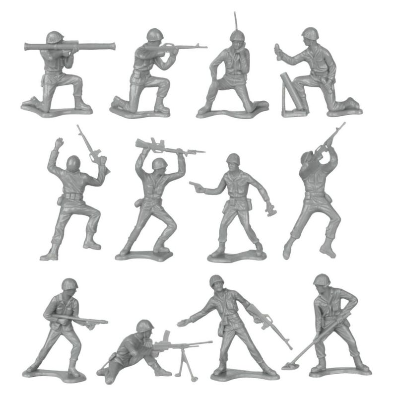 Set de juego Army Men Tim Mee Toy 33 cm gris 26 piezas