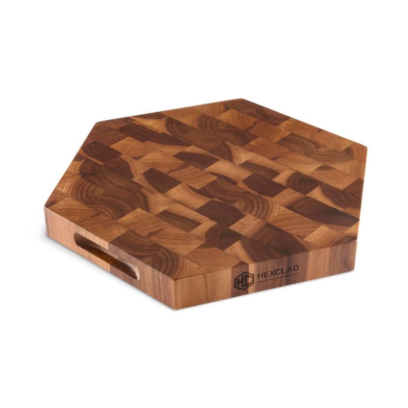 Tabla de cortar HexClad 38 cm de nogal hexagonal