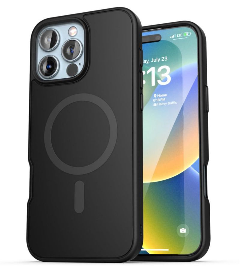 Funda con porta de cinturón ENCASED para iPhone 16 Pro Max MagSafe Negro Mate