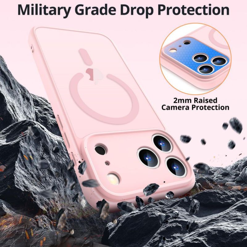 Funda Homstect con billetera MagSafe para iPhone 17 Pro Max y iPhone 18 Pro Max – Rosa
