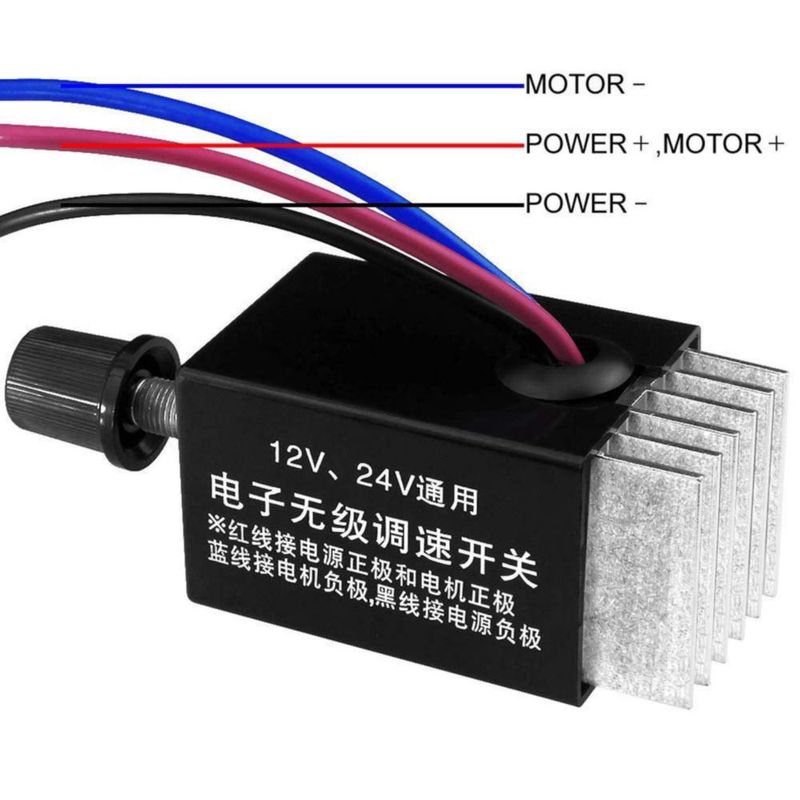 Controlador de Motor DC GERUSEA 12V/24V 10A de velocidad continua