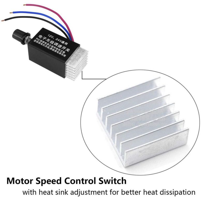 Controlador de Motor DC GERUSEA 12V/24V 10A de velocidad continua