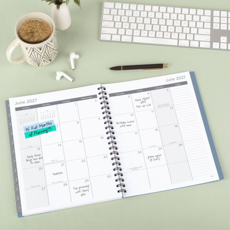 Agenda Mead 21x28 cm 2026-2027 Azul Composure CAW62020