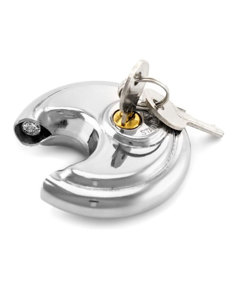 Candado de disco QWORK 7 cm 3/8" con pestillo de acero