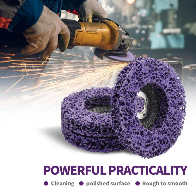 Discos de desbaste Nakkaa 10 cm 5/8" pack de 10 morado