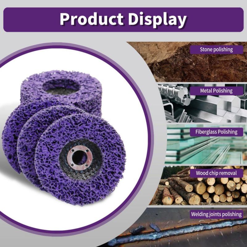 Discos de desbaste Nakkaa 10 cm 5/8" pack de 10 morado