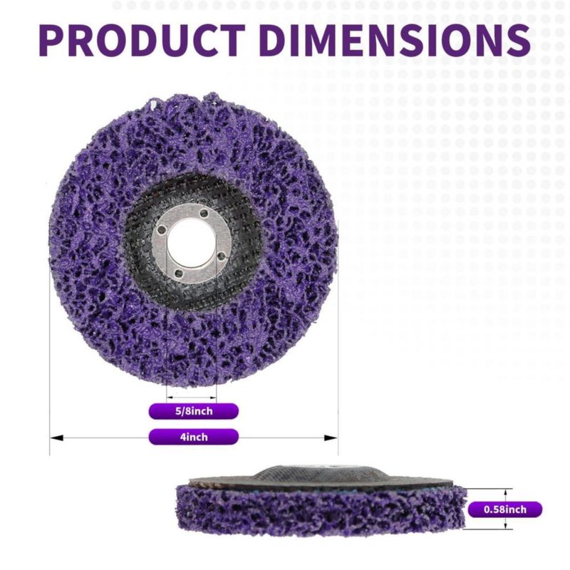 Discos de desbaste Nakkaa 10 cm 5/8" pack de 10 morado