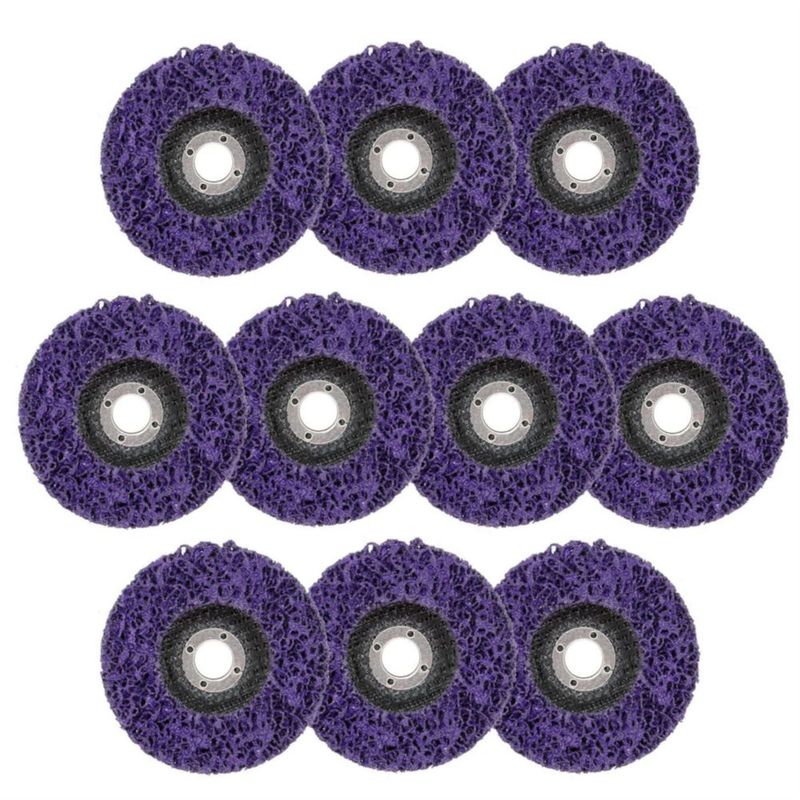 Discos de desbaste Nakkaa 10 cm 5/8" pack de 10 morado