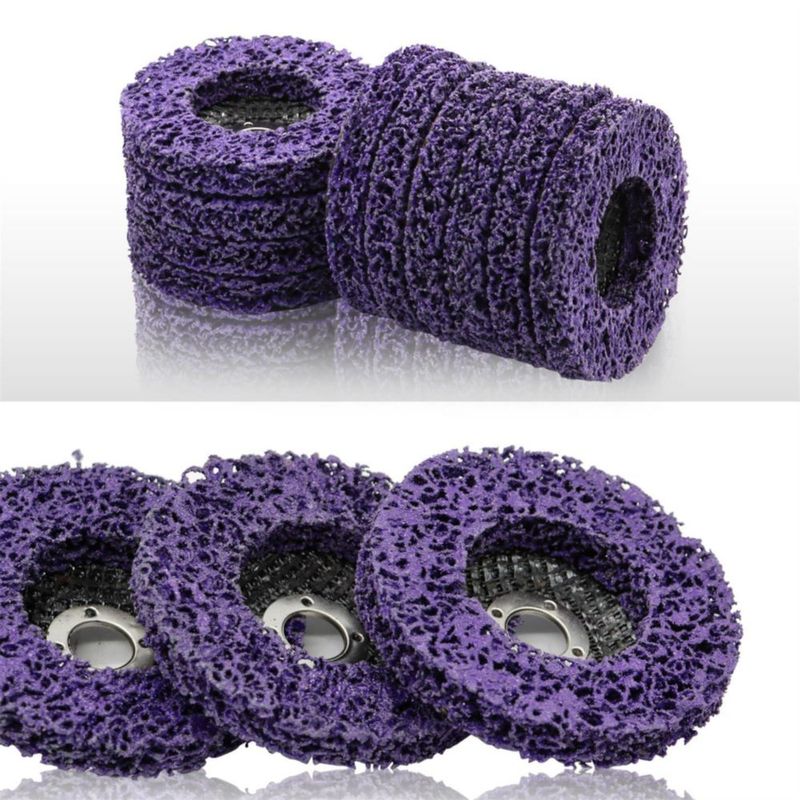 Discos de desbaste Nakkaa 10 cm 5/8" pack de 10 morado
