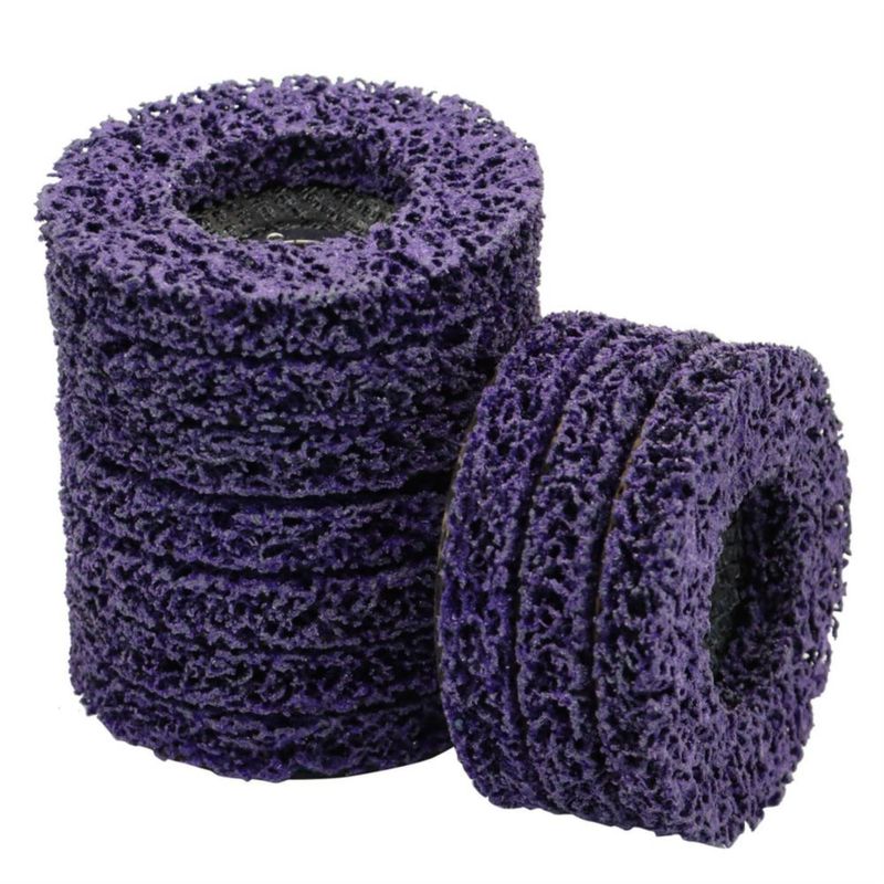 Discos de desbaste Nakkaa 10 cm 5/8" pack de 10 morado