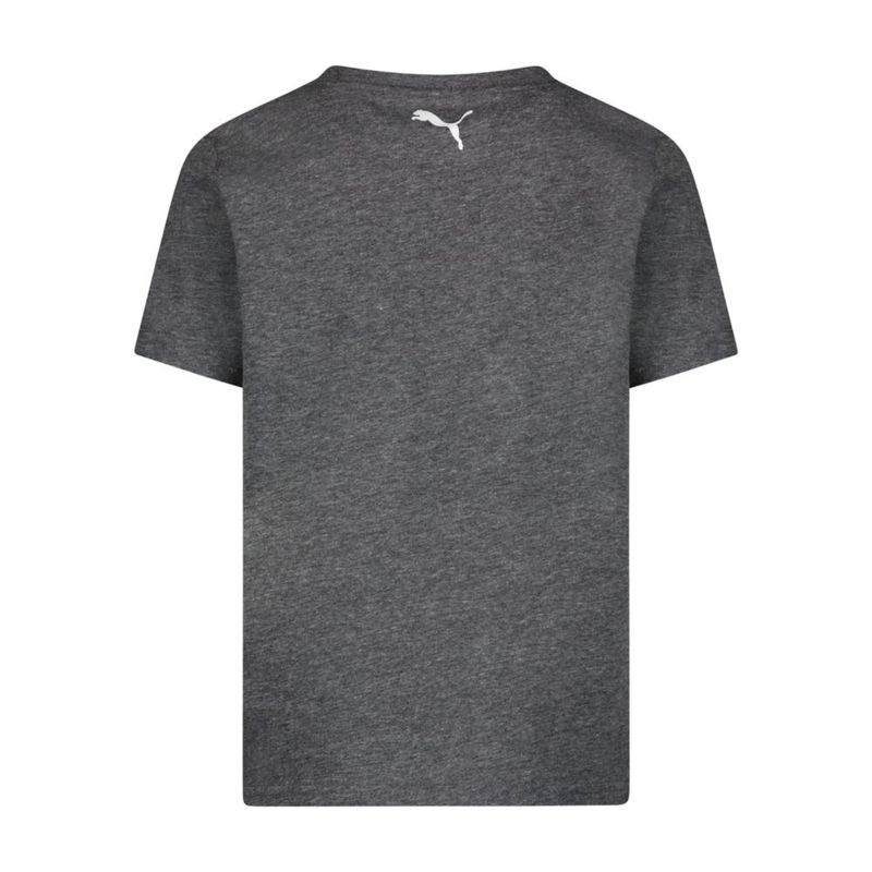 Camiseta PUMA para niño talla grande gris jaspeado logo No. 1