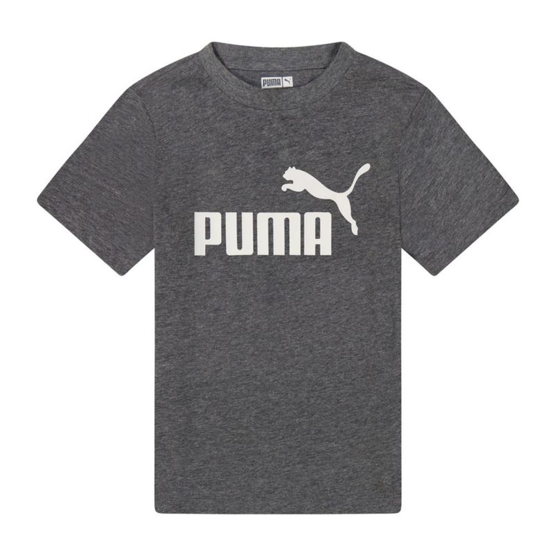 Camiseta PUMA para niño talla grande gris jaspeado logo No. 1