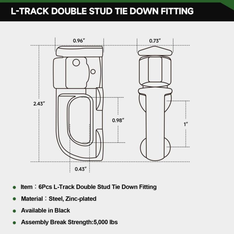 Abrazadera de Amarre Onesnt Pack de 6 - Resistencia 2 250 kg