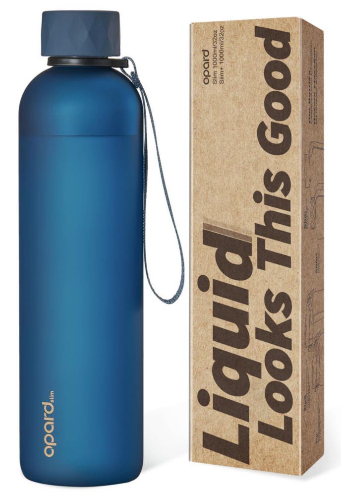Botella Opard 1000 ml libre de BPA color azul medianoche