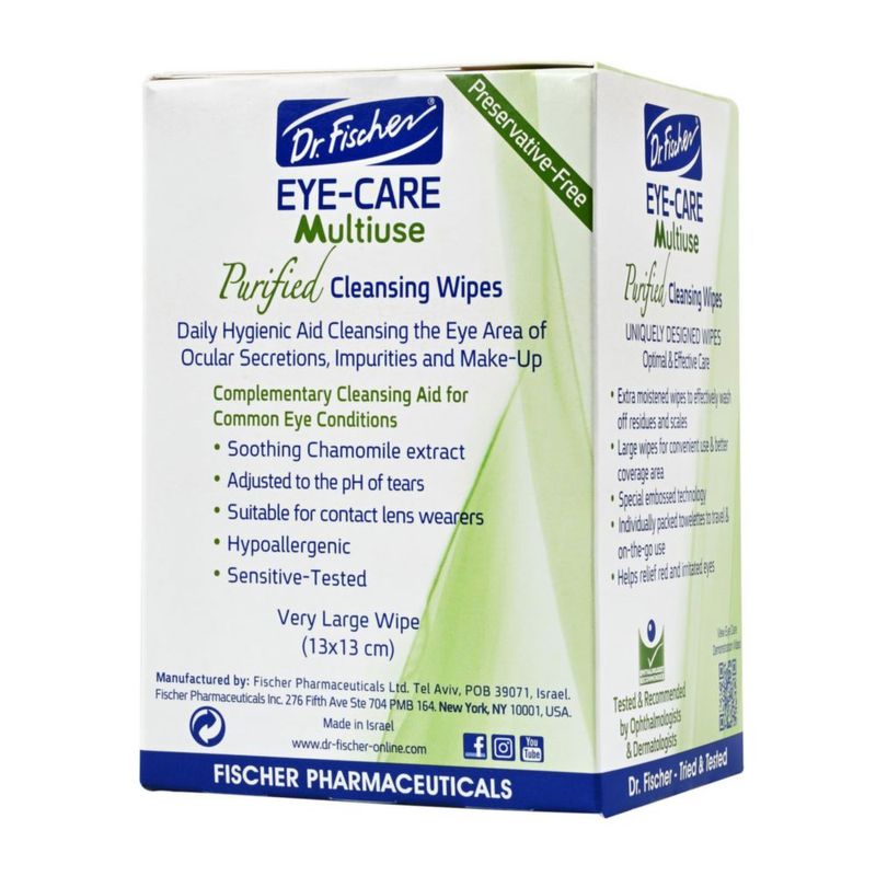 Toallitas para Ojos Dr. Fischer 6 x 30 Hipoalergénicas