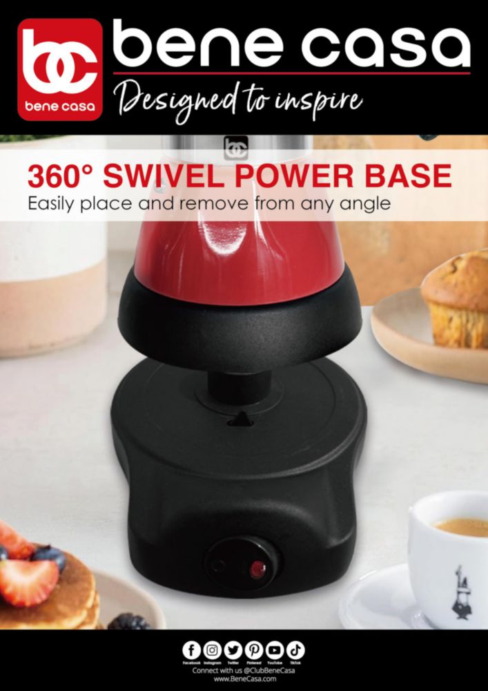 Cafetera Espresso Bene Casa 1-3 Tazas 110V ROJO