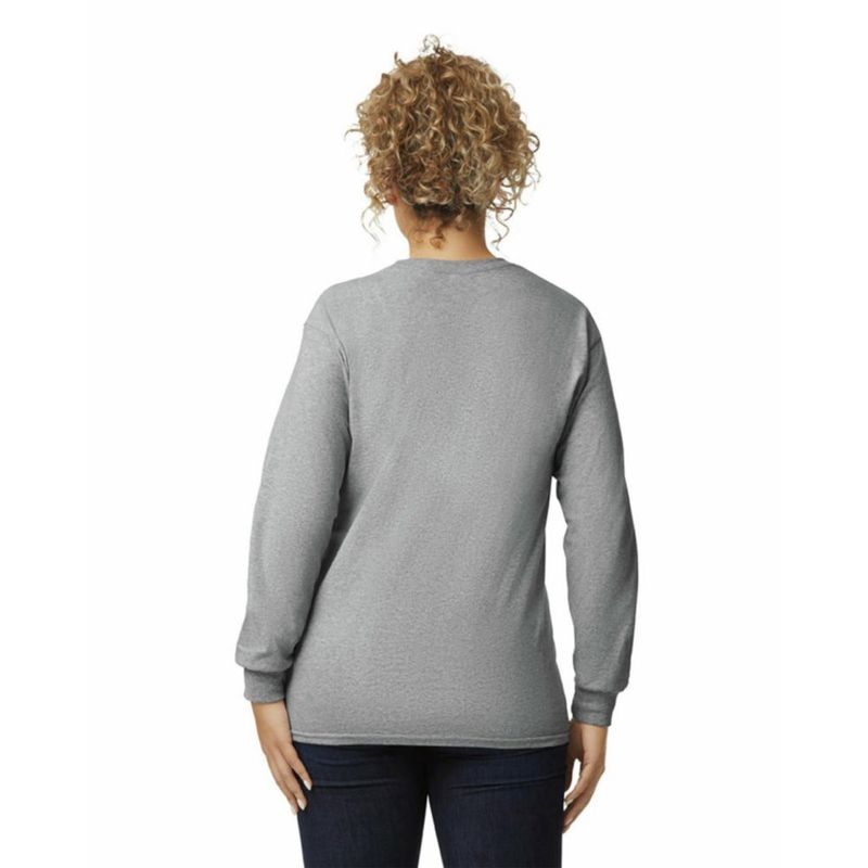 Camiseta de manga larga Gildan G2400 Gris Deportivo 10 unidades talla Grande