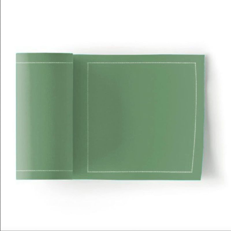 Servilletas de tela MY DRAP algodón verde de eucalipto 11×11 cm 50 unidades