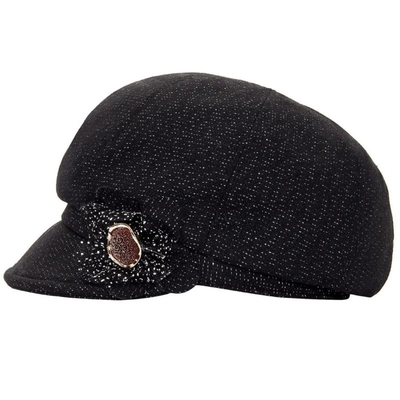 Sombrero Juiterchy 56‑59 cm Boina con Hebilla Floral