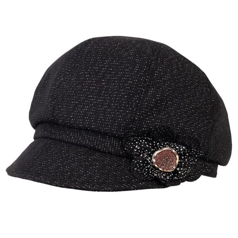 Sombrero Juiterchy 56‑59 cm Boina con Hebilla Floral
