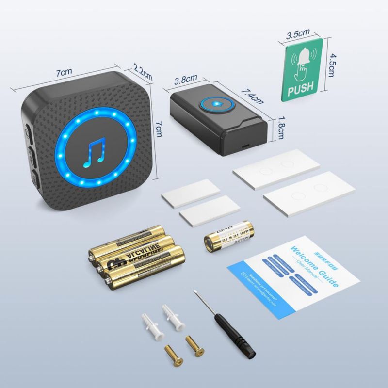 Timbre inalámbrico SURFOU 400 m IP55 110 dB 55 tonos