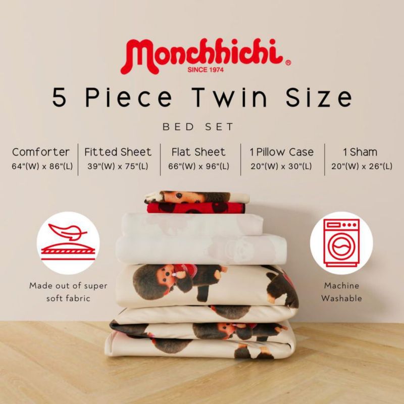 Juego de ropa de cama Franco Twin 5 piezas reversible