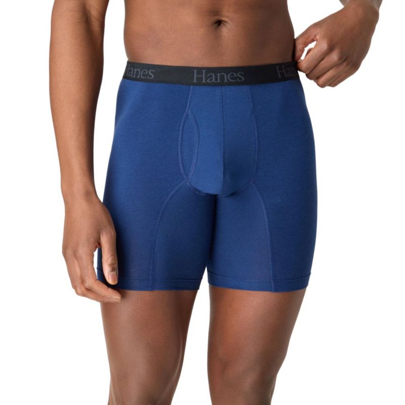 Boxer Hanes pack de 3 de algodón‑elástico con absorción de humedad