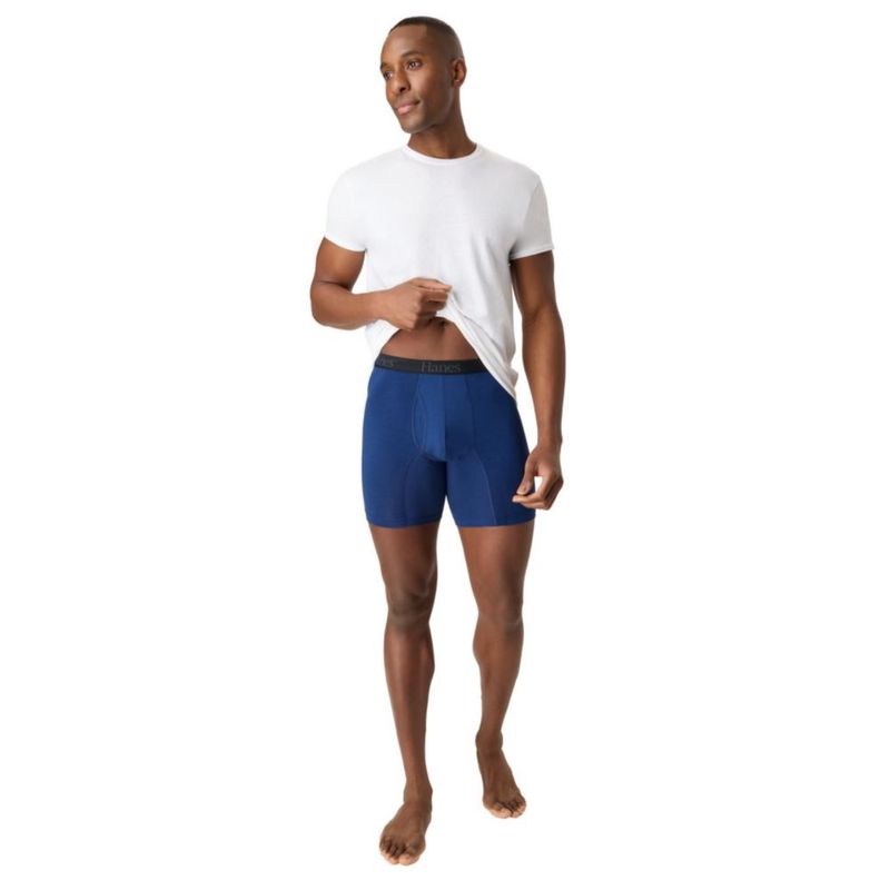 Boxer Hanes pack de 3 de algodón‑elástico con absorción de humedad