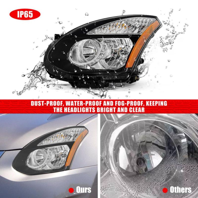 Faros delanteros ADCARLIGHTS para Nissan Rogue 2008‑2015 lente clara