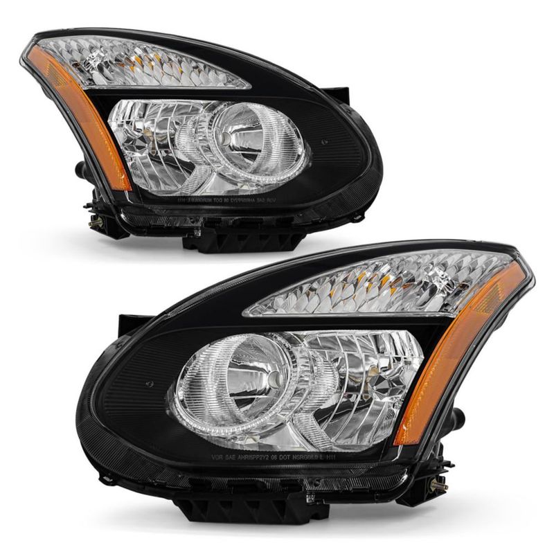 Faros delanteros ADCARLIGHTS para Nissan Rogue 2008‑2015 lente clara