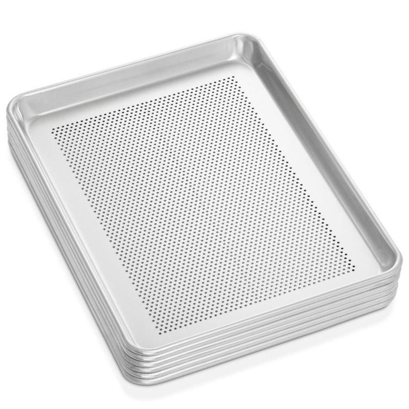 Bandeja para hornear GRIDMANN 33 × 46 cm paquete de 6 aluminio perforado