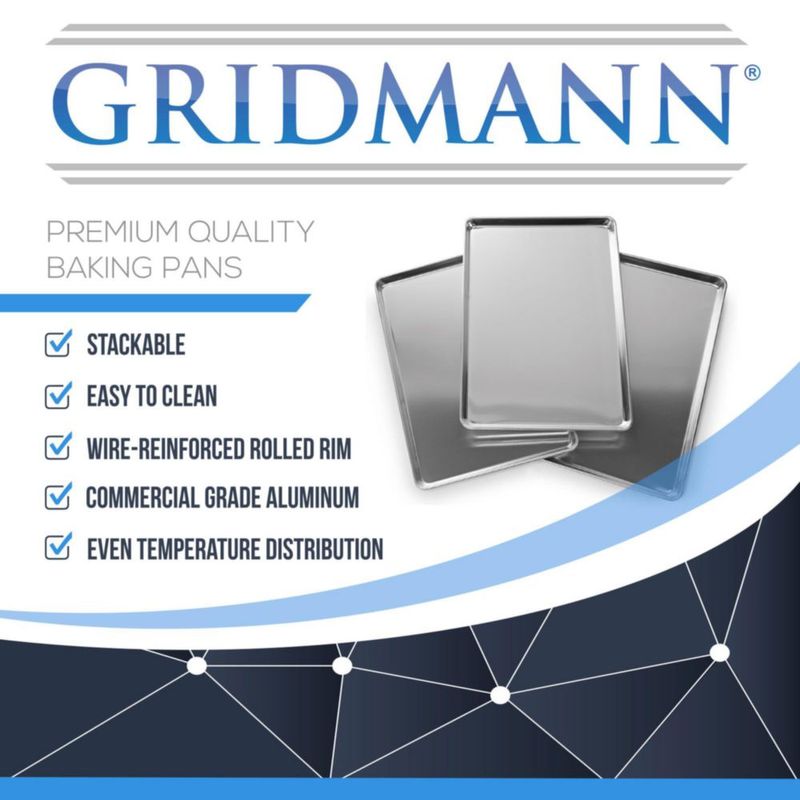 Bandeja para hornear GRIDMANN 33 × 46 cm paquete de 6 aluminio perforado