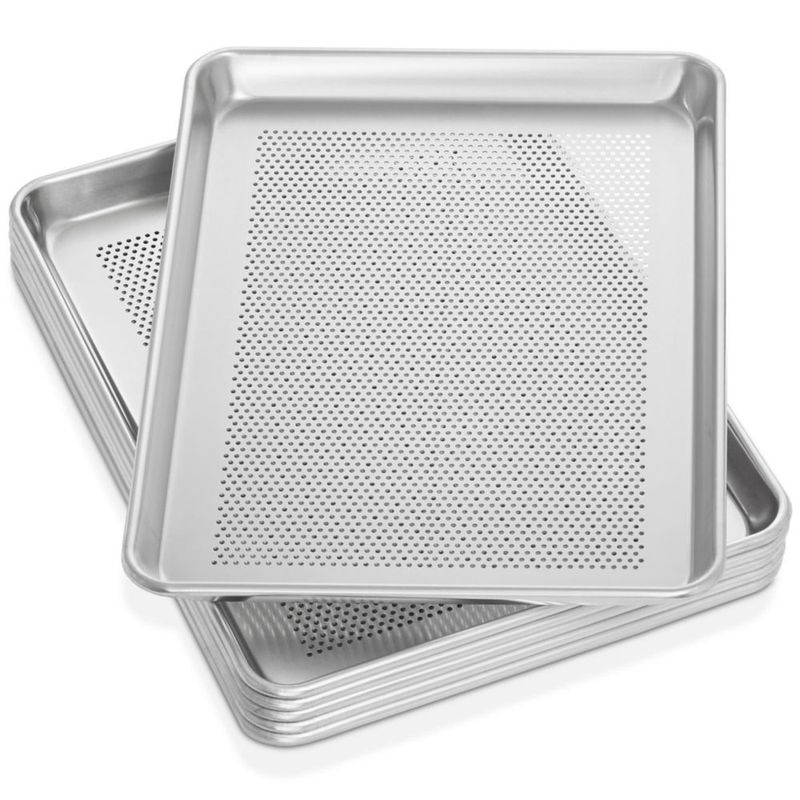 Bandeja para hornear GRIDMANN 33 × 46 cm paquete de 6 aluminio perforado