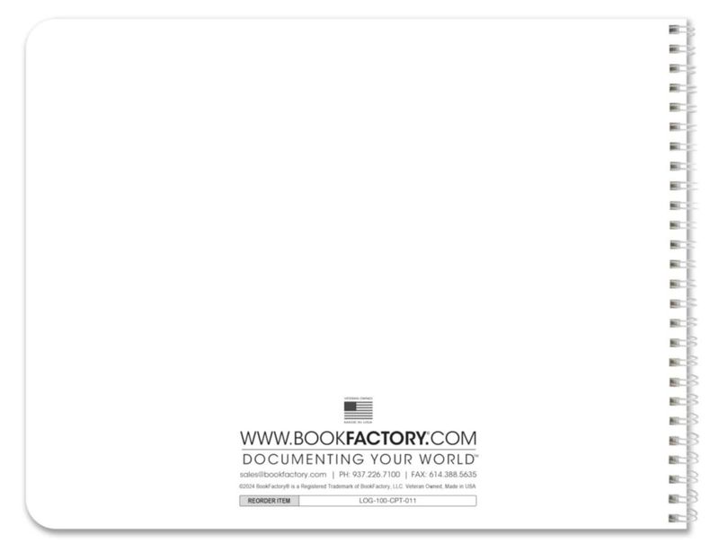 Libro de Bitácora BookFactory 28 cm x 22 cm 100 páginas