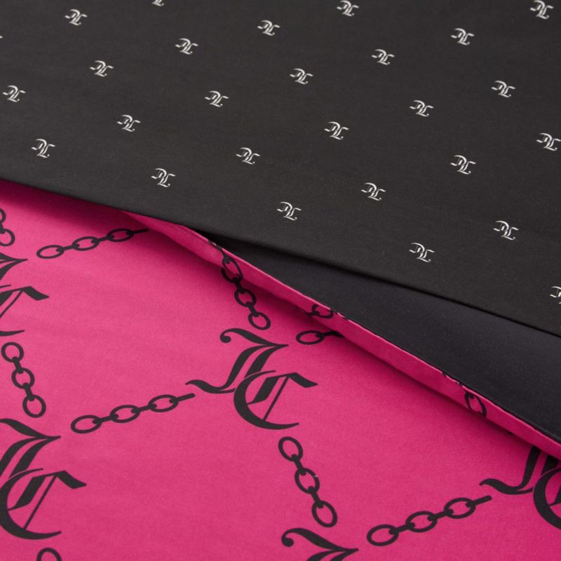 Juego de ropa de cama Juicy Couture Individual rosa/negro de 6 piezas