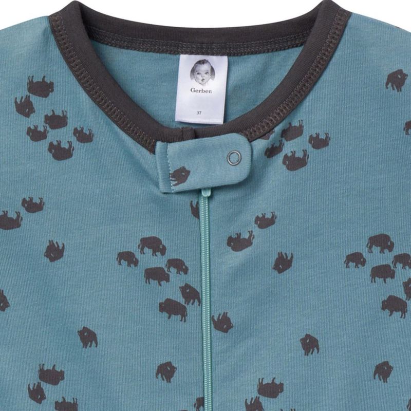 Pijamas Gerber 3T de Algodón Pack de 3 con diseño de búfalo