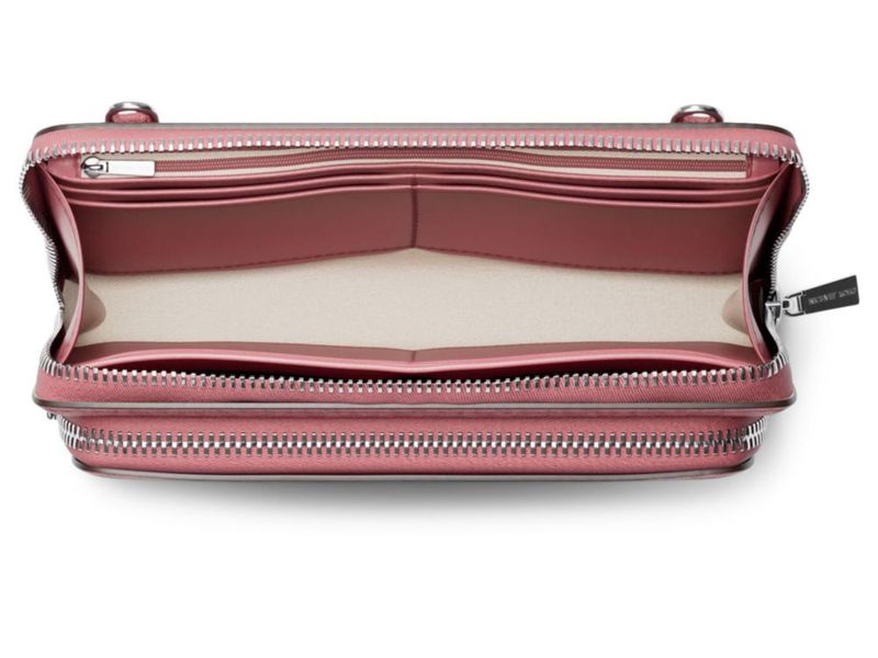 Cartera Michael Kors Jet Set Rosewood con sarga recubierta