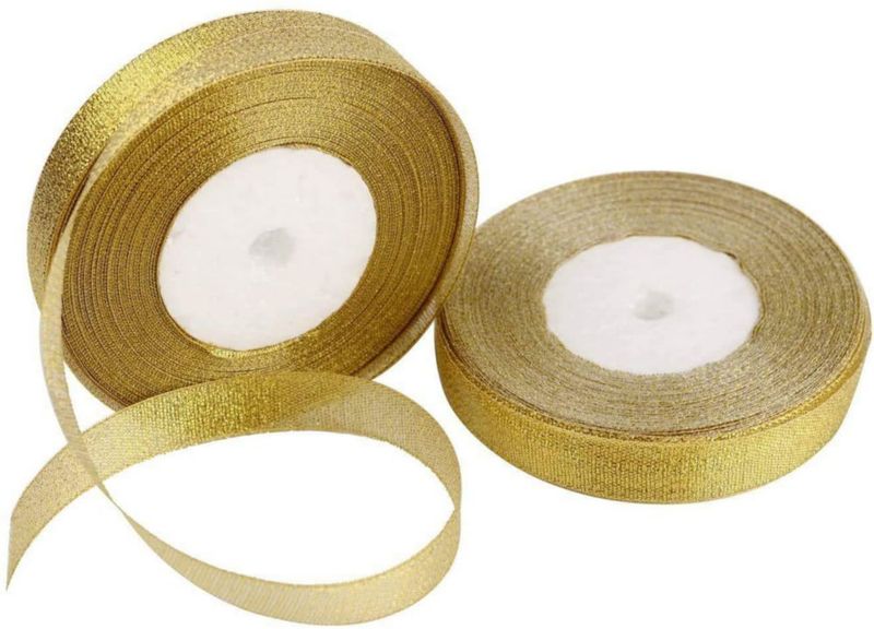 Cinta DAYEDZ 22 m Brillo Dorado 15 cm Pack de 2